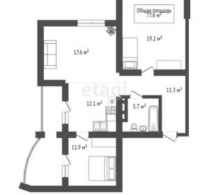 3-к квартира, вторичка, 78м2, 18/18 этаж