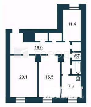 3-к квартира, вторичка, 80м2, 3/5 этаж