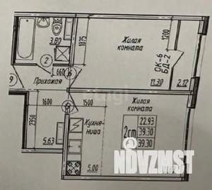 2-к квартира, сданный дом, 39м2, 14/18 этаж