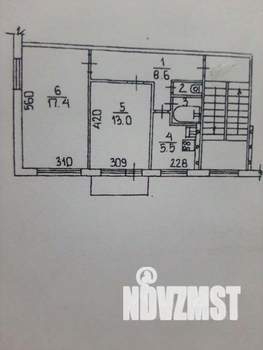 2-к квартира, вторичка, 48м2, 4/5 этаж