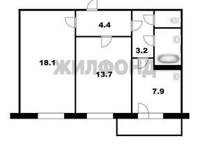 2-к квартира, вторичка, 51м2, 7/17 этаж