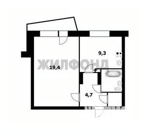 1-к квартира, вторичка, 38м2, 8/9 этаж
