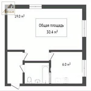 1-к квартира, вторичка, 30м2, 1/5 этаж