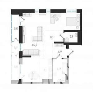 3-к квартира, вторичка, 75м2, 5/18 этаж