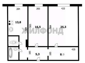 2-к квартира, вторичка, 76м2, 8/10 этаж
