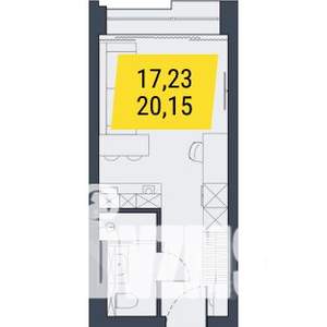 Студия квартира, вторичка, 20м2, 17/29 этаж