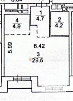 1-к квартира, вторичка, 43м2, 10/24 этаж