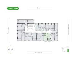 1-к квартира, вторичка, 37м2, 4/11 этаж