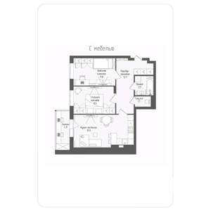 3-к квартира, вторичка, 64м2, 2/14 этаж