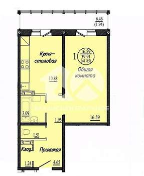 1-к квартира, вторичка, 40м2, 11/20 этаж
