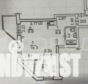 1-к квартира, вторичка, 46м2, 26/27 этаж