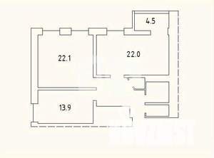 3-к квартира, вторичка, 77м2, 7/10 этаж