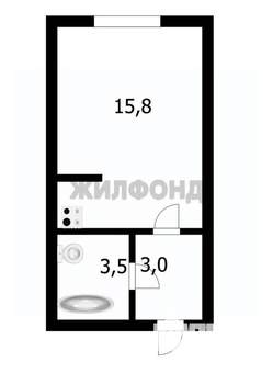 Студия квартира, вторичка, 22м2, 9/9 этаж