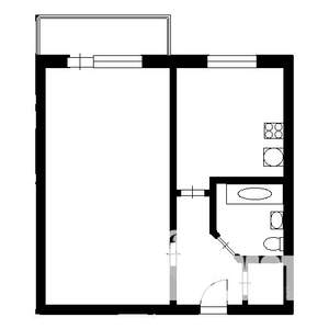 1-к квартира, вторичка, 31м2, 1/9 этаж
