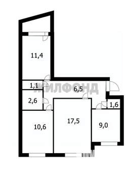 3-к квартира, вторичка, 63м2, 5/9 этаж