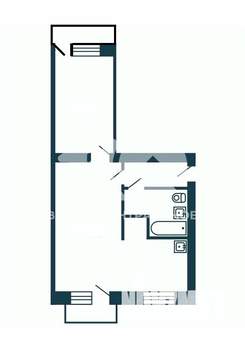 2-к квартира, вторичка, 48м2, 2/5 этаж