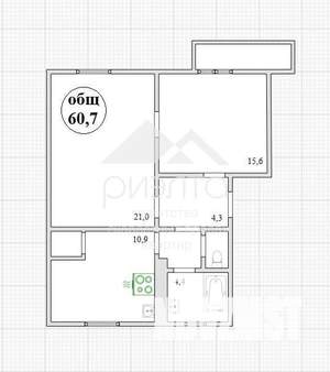 2-к квартира, вторичка, 61м2, 3/4 этаж