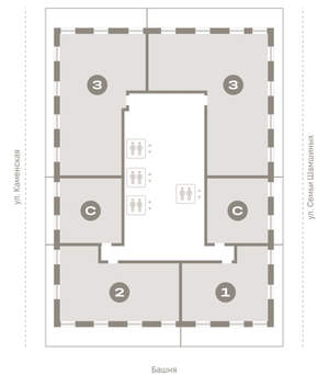 Студия квартира, вторичка, 45м2, 29/30 этаж