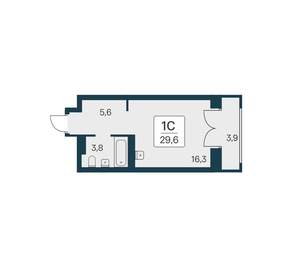 Студия квартира, вторичка, 30м2, 30/30 этаж