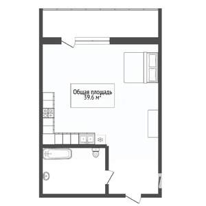 1-к квартира, вторичка, 40м2, 7/10 этаж