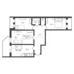 3-к квартира, вторичка, 83м2, 4/17 этаж