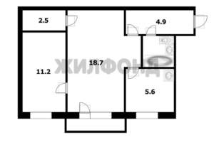 2-к квартира, вторичка, 46м2, 5/5 этаж