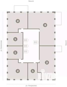 1-к квартира, вторичка, 43м2, 3/30 этаж