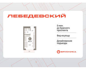 Студия квартира, вторичка, 21м2, 2/12 этаж