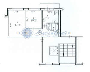 2-к квартира, вторичка, 42м2, 3/9 этаж