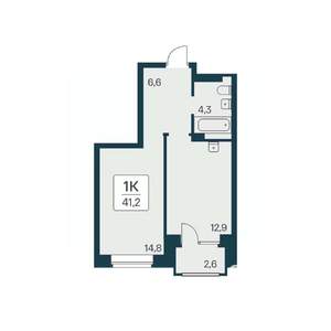 1-к квартира, вторичка, 41м2, 5/11 этаж