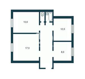 3-к квартира, вторичка, 57м2, 2/5 этаж