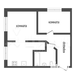 2-к квартира, вторичка, 43м2, 5/5 этаж