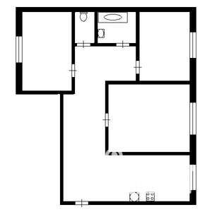 3-к квартира, вторичка, 57м2, 3/5 этаж