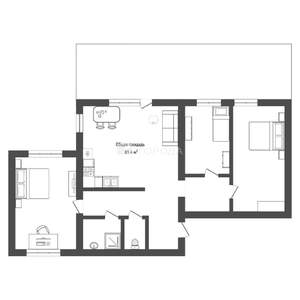 4-к квартира, вторичка, 89м2, 5/6 этаж