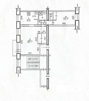 2-к квартира, вторичка, 56м2, 5/5 этаж
