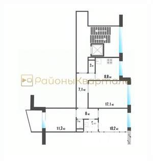 3-к квартира, вторичка, 63м2, 8/9 этаж