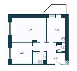 2-к квартира, вторичка, 64м2, 9/26 этаж
