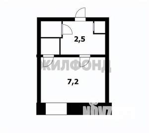 1-к квартира, вторичка, 12м2, 5/5 этаж