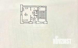 1-к квартира, вторичка, 28м2, 3/5 этаж