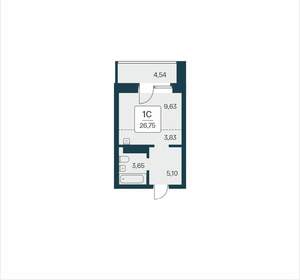 Студия квартира, вторичка, 27м2, 16/25 этаж