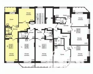 2-к квартира, строящийся дом, 62м2, 3/10 этаж