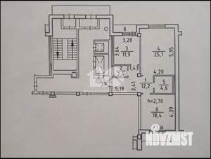 2-к квартира, вторичка, 75м2, 9/16 этаж