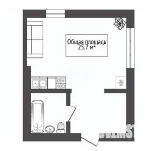 Студия квартира, вторичка, 26м2, 10/11 этаж