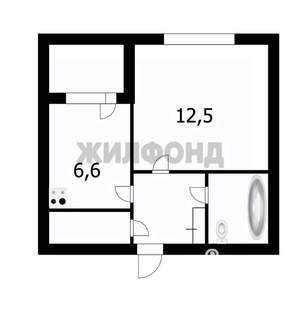 1-к квартира, вторичка, 28м2, 9/9 этаж