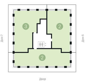 2-к квартира, сданный дом, 151м2, 7/7 этаж