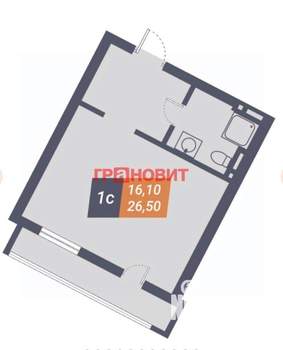 Студия квартира, вторичка, 27м2, 3/8 этаж