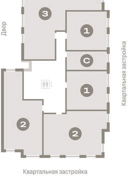 2-к квартира, вторичка, 72м2, 5/15 этаж