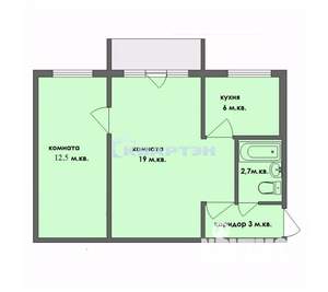 2-к квартира, вторичка, 45м2, 2/5 этаж