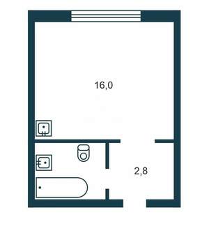 Студия квартира, вторичка, 21м2, 3/10 этаж