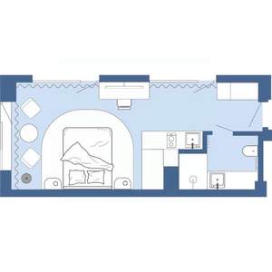 1-к квартира, вторичка, 29м2, 24/30 этаж